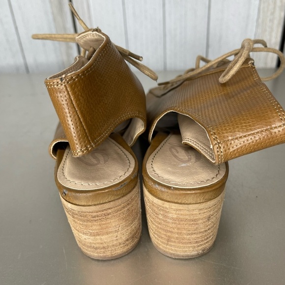 Sbicca Hogan Open Toe Dress Sandals Booties Shoes Tan Size 8 USA Made - Picture 7 of 8